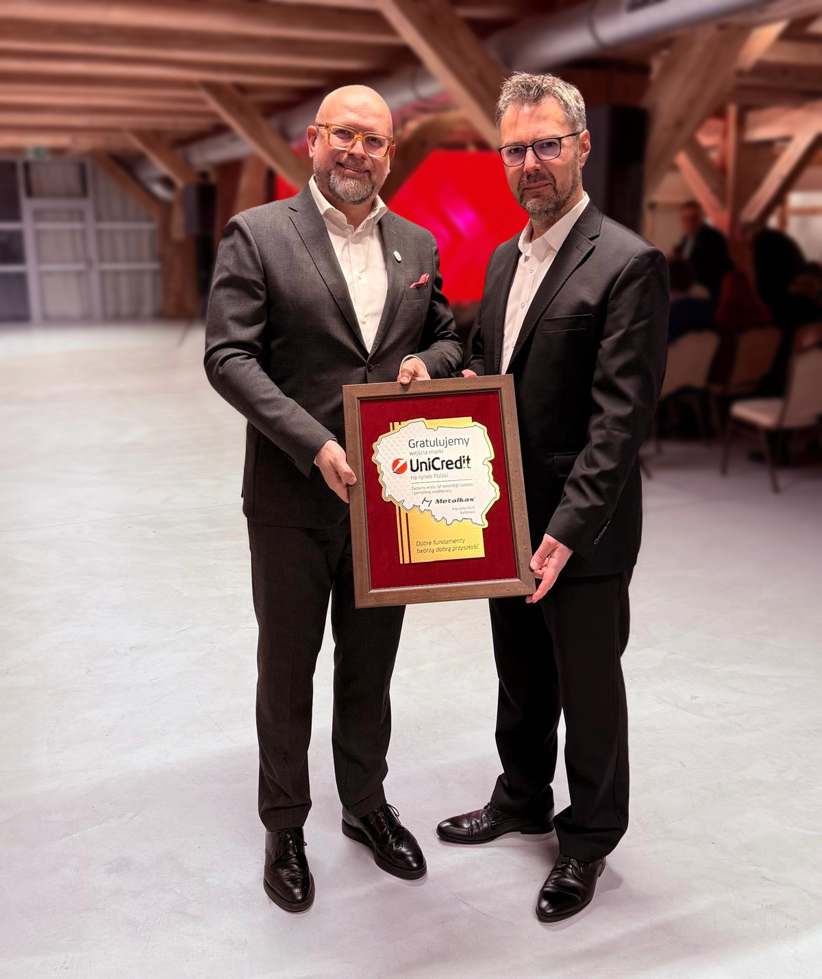 Prezes Zarządu UniCredit Krzysztof Czuba CCO oraz Członek Zarządu Metalkas S.A., CFO Sławomir Cieślak 